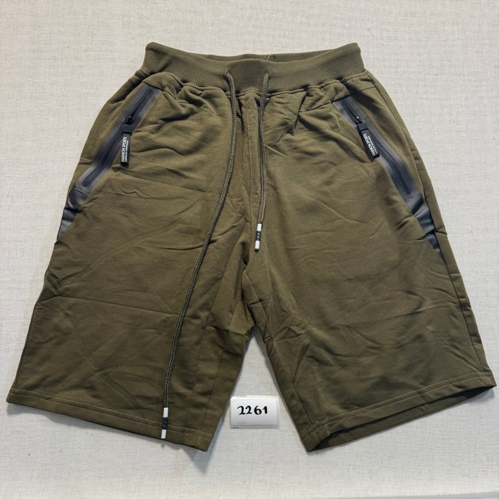 Fashion Sports Athletic Sweat Shorts Mens 30 Olive Green